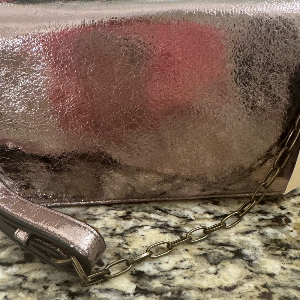 Metallic Pink Women’s Chain Shoulder Bag